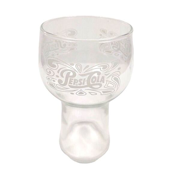 Vintage Pepsi Cola 1970’s Pedestal Drinking Glass White Lettering - 16 oz - Picture 7 of 7
